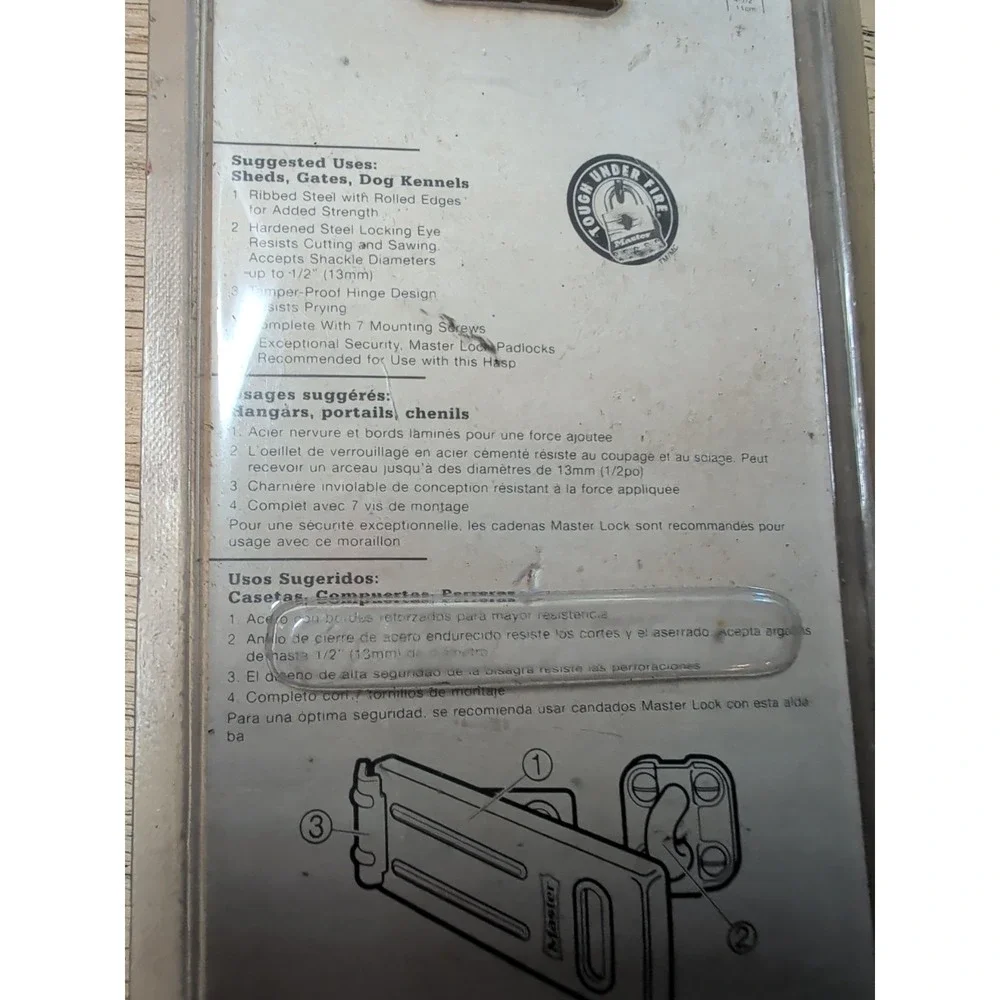 Master Lock 704DPF 4-1/2in High Security Hardened Steel Hasp -